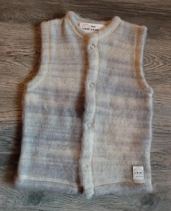 Organic Merino Wool Vest with buttons - Image 4