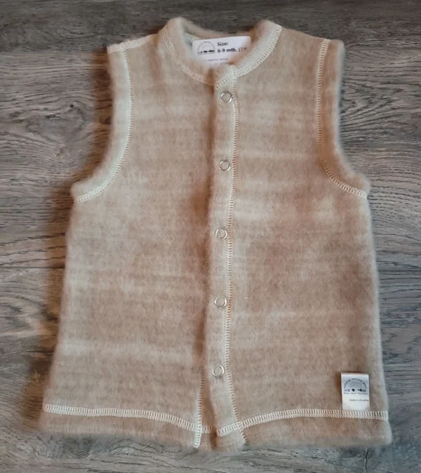 Organic Merino Wool Vest with buttons - Image 5
