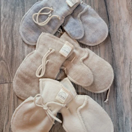 Organic Merino wool Mittens with thumb