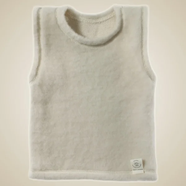 Organic Merino wool baby vest
