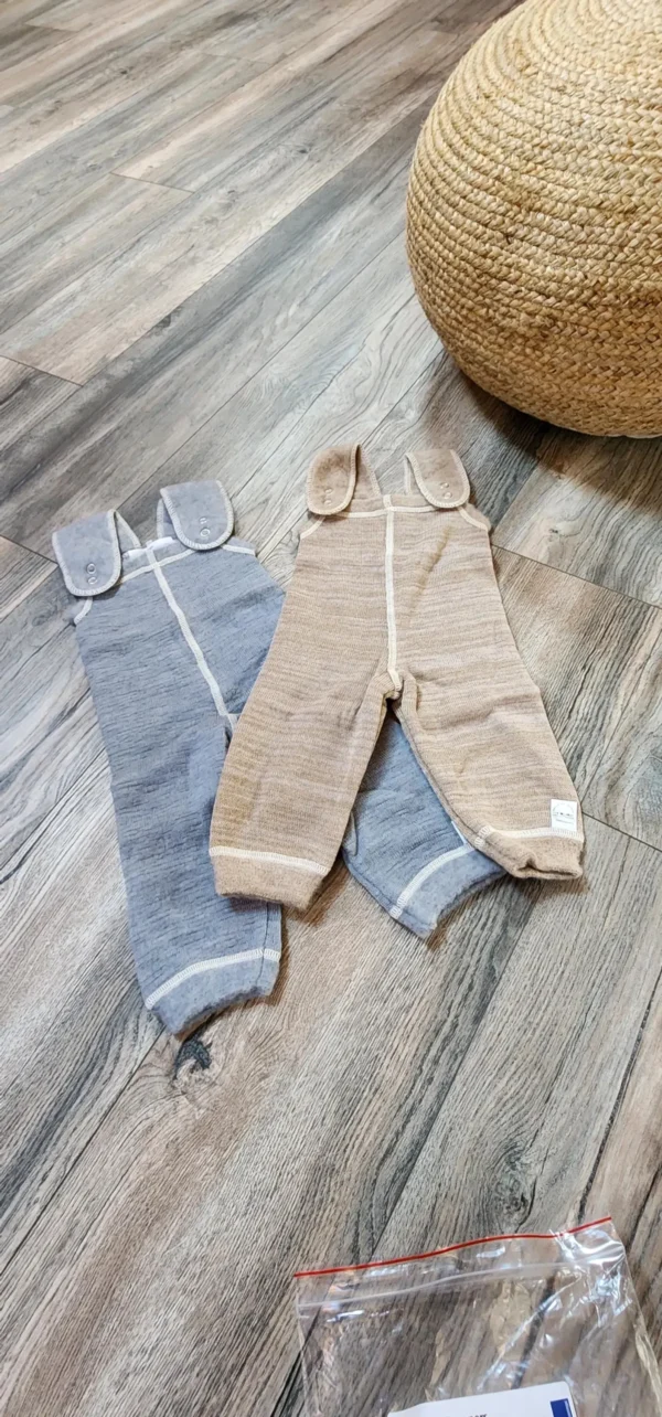 Organic Merino wool Baby romper - Image 2