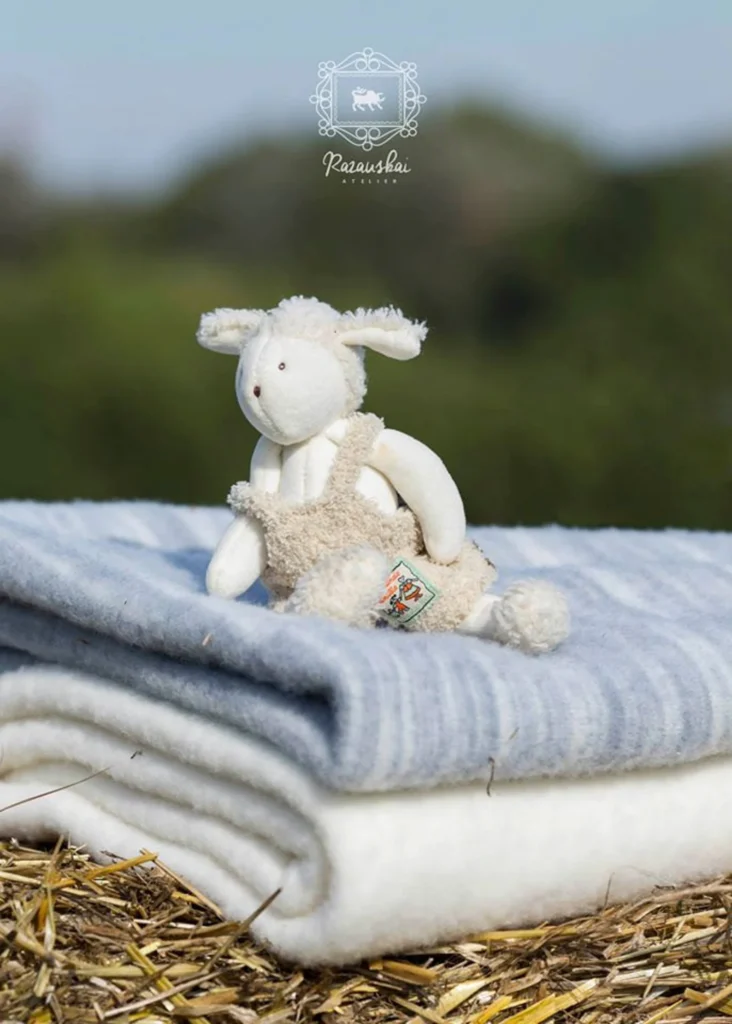 Organic Merino wool baby blanket