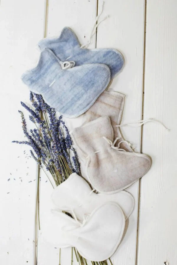 Organic Merino wool baby socks/booties